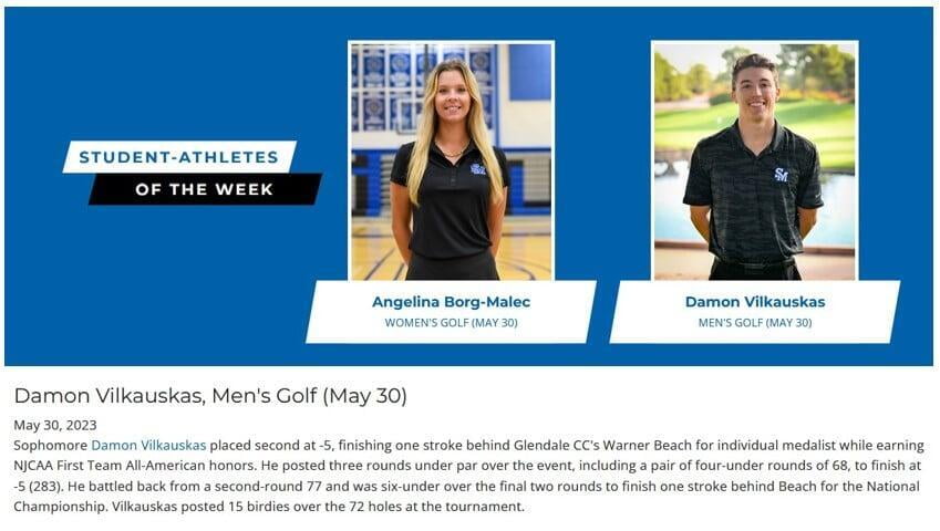 SMCC Student-Athletes of The Week